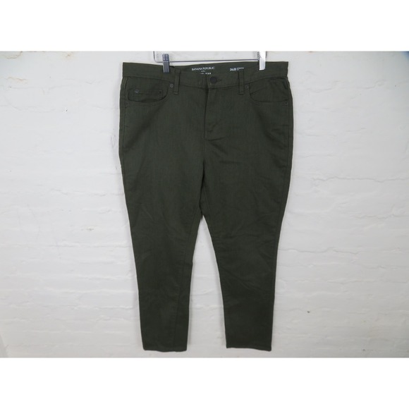 Banana Republic Other - Banana Republic Travel Jeans Mens 34x30 Green Athletic Fit Stretch Denim Comfort